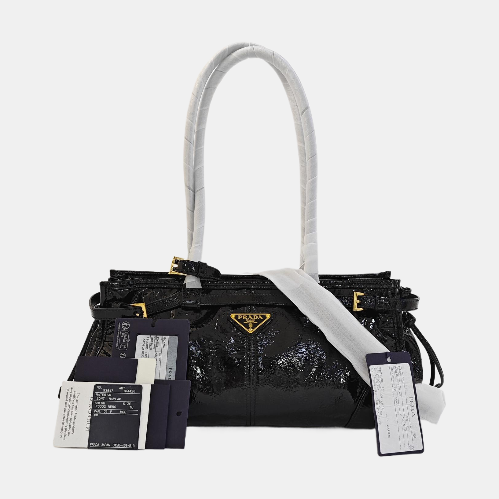 Bonnie Medium Patent Leather Black