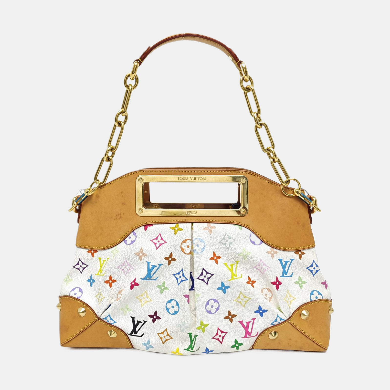 JUDY MM Monogram Coated Canvas White
