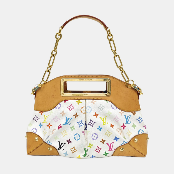 JUDY MM Monogram Coated Canvas White