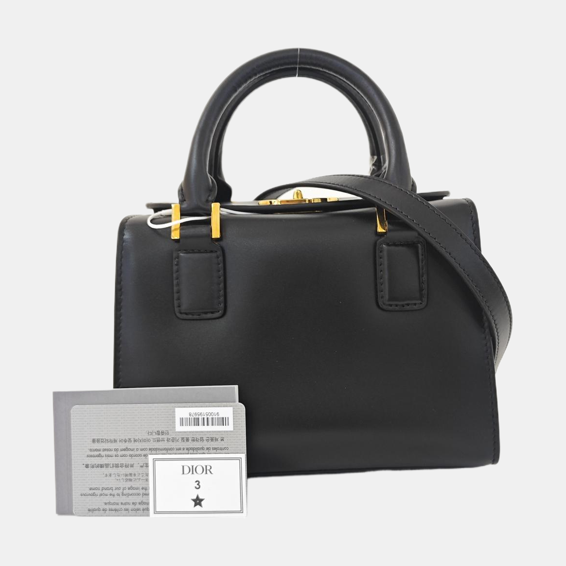 Calfskin Shoulder Bag Small Black
