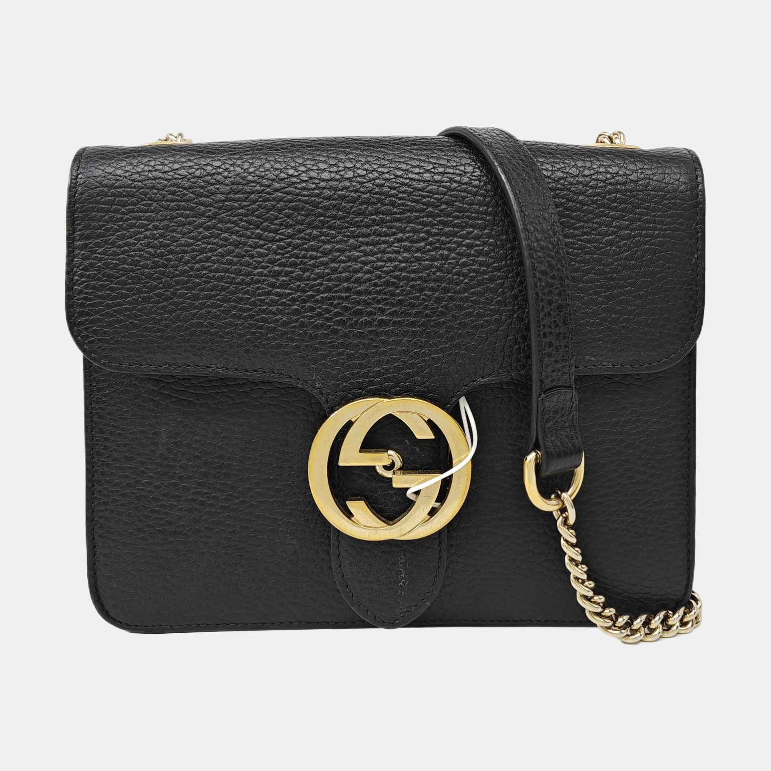 Interlocking G Small Calfskin Black