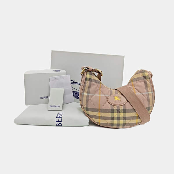 Quilted Canvas Shoulder Bag Pink