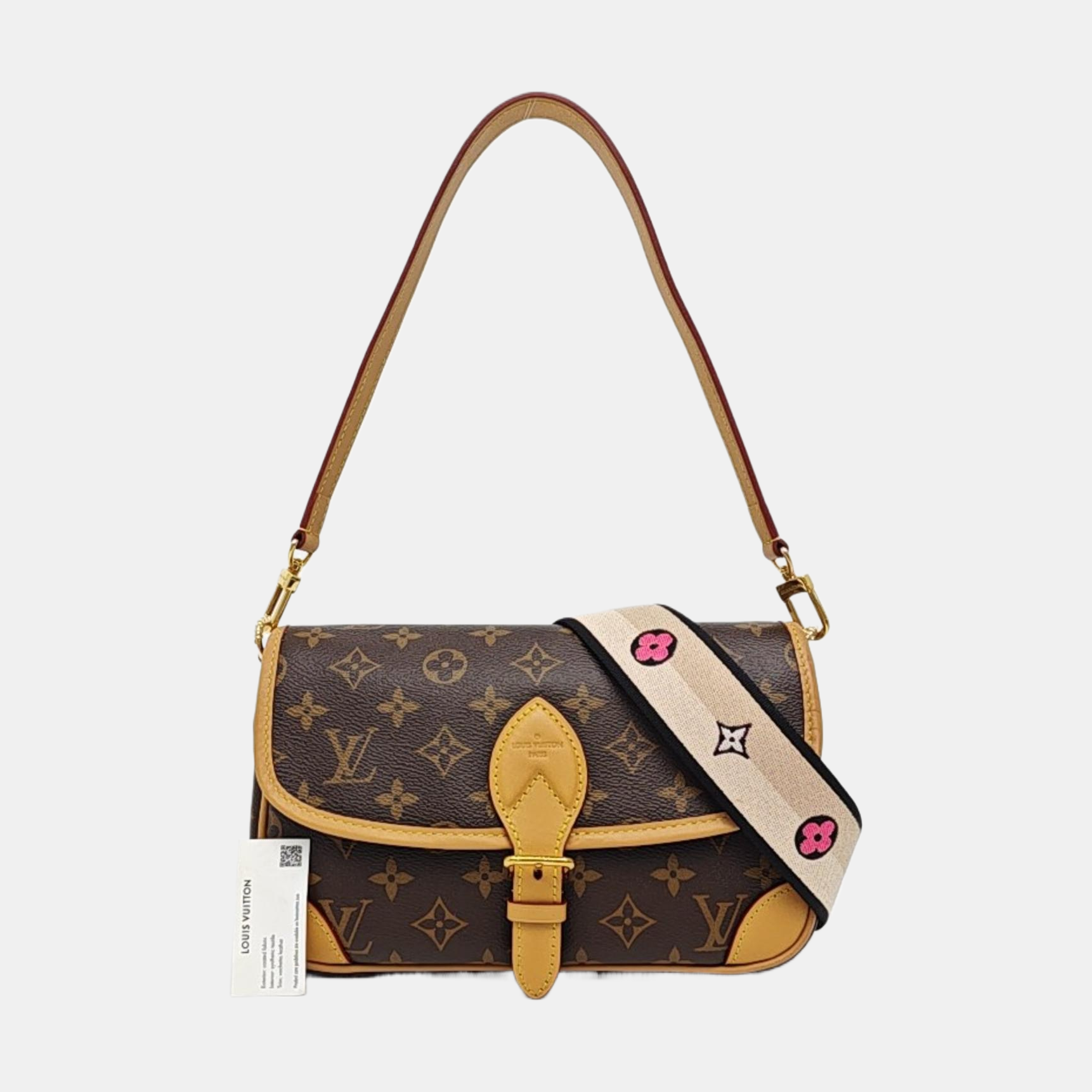 DIANE Monogram Coated Canvas Brown