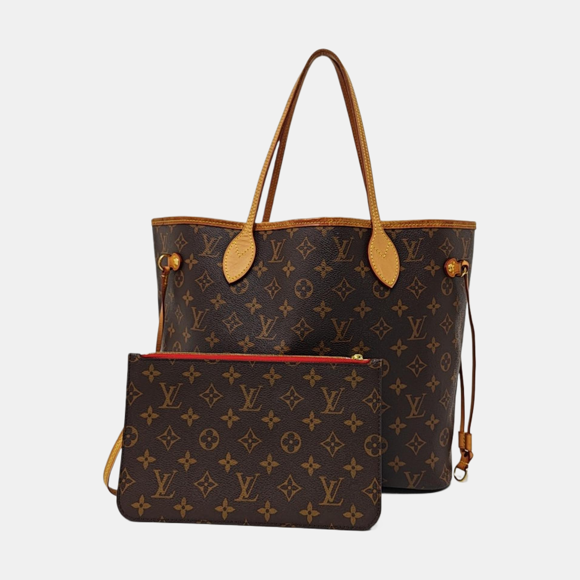 NEVERFULL MM Monogram Coated Canvas Brown