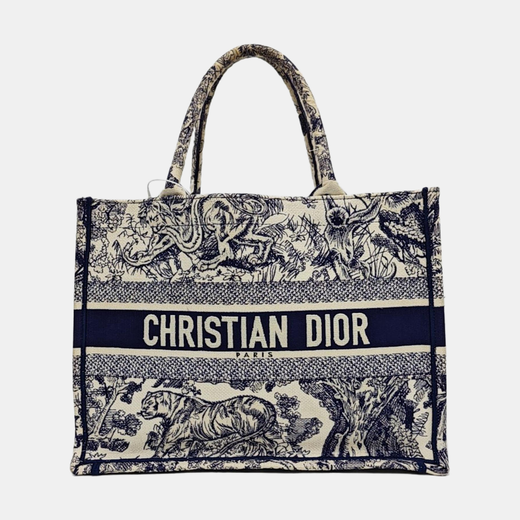 Authenticated pre-owned  Book Tote Medium Canvas Blue - Tote Bag at Looply