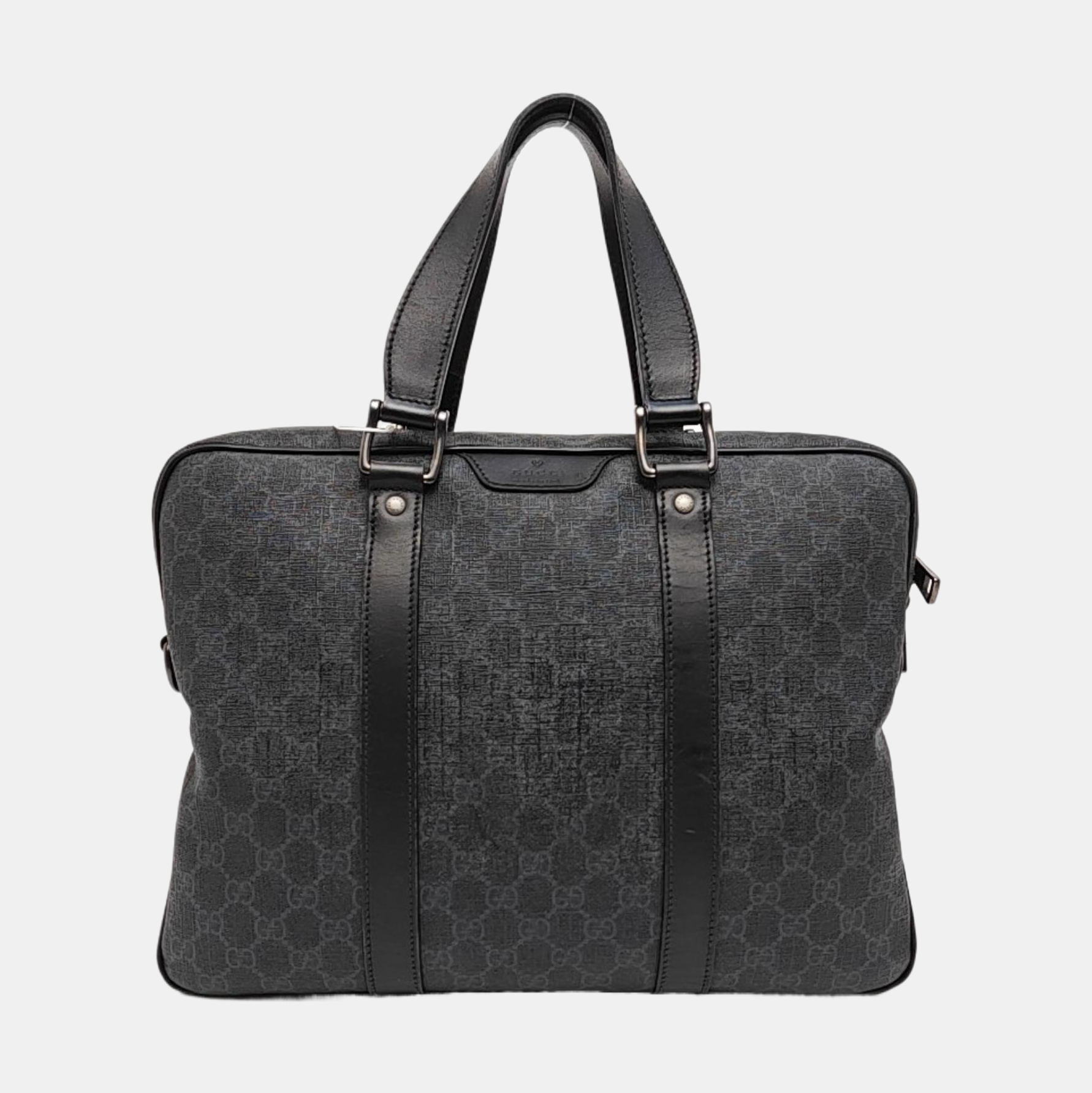 Monogram Coated Canvas Top Handle Bag Black