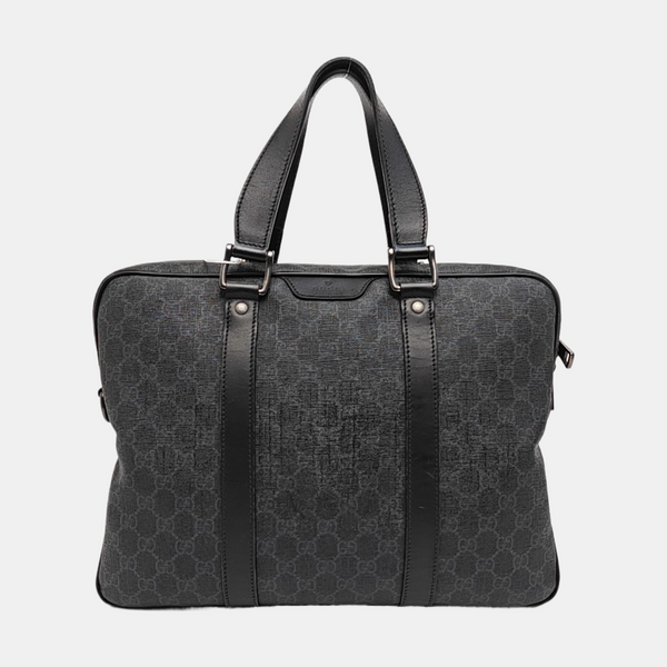 Monogram Coated Canvas Top Handle Bag Black