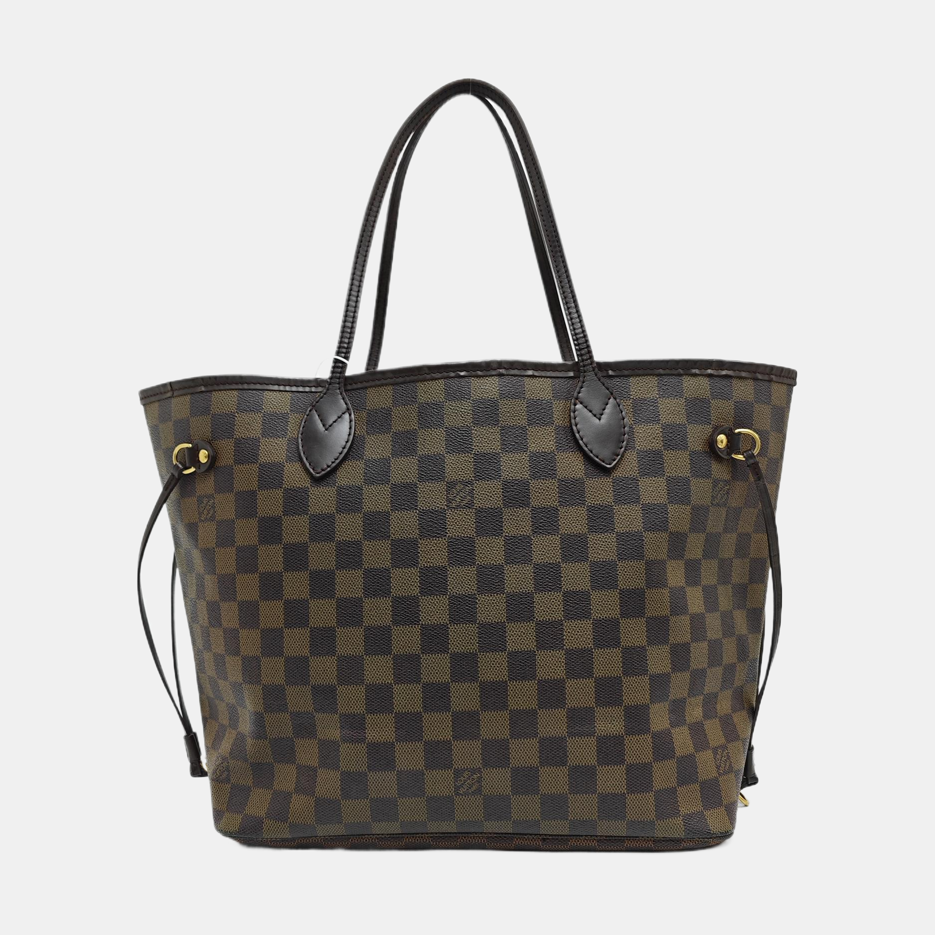 Authenticated pre-owned  NEVERFULL MM Damier Ebene Coated Canvas Brown - Tote Bag at Looply
