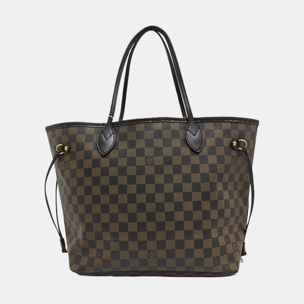 Authenticated pre-owned  NEVERFULL MM Damier Ebene Coated Canvas Brown - Tote Bag at Looply
