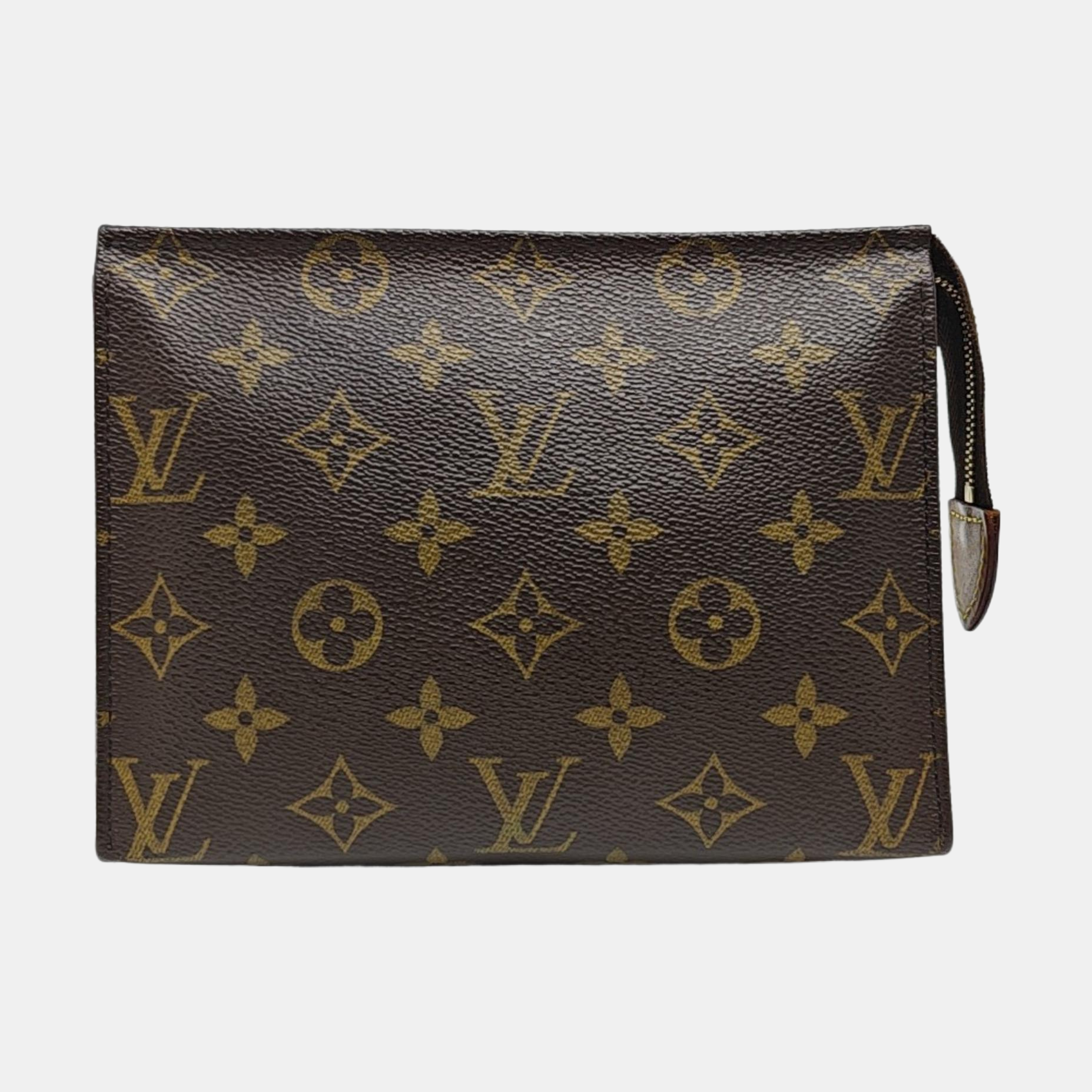 TOILET POCKET 19 Monogram Coated Canvas Brown