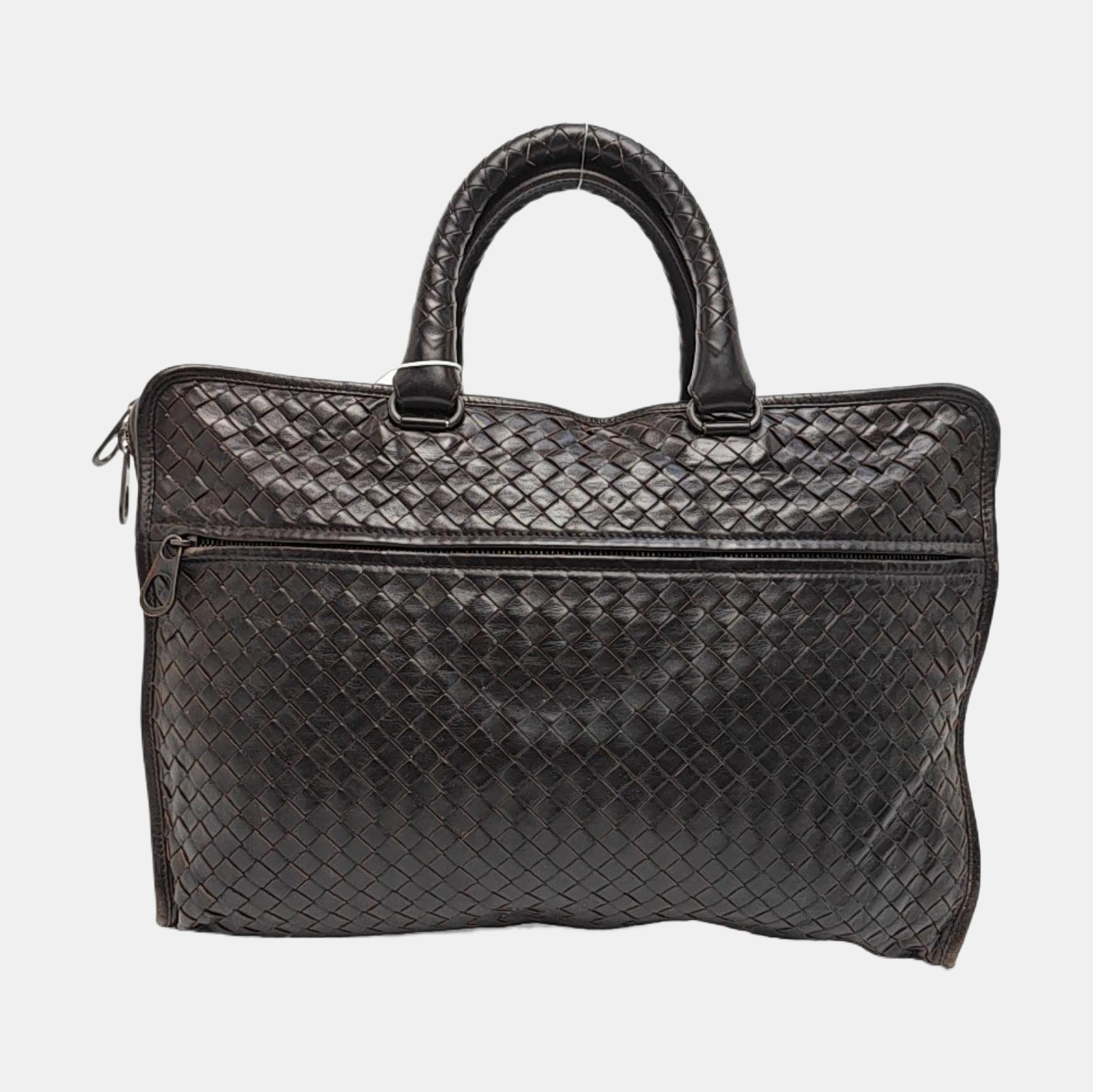 Lambskin Top Handle Bag Brown