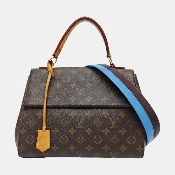 CLUNY MM Monogram Coated Canvas Brown