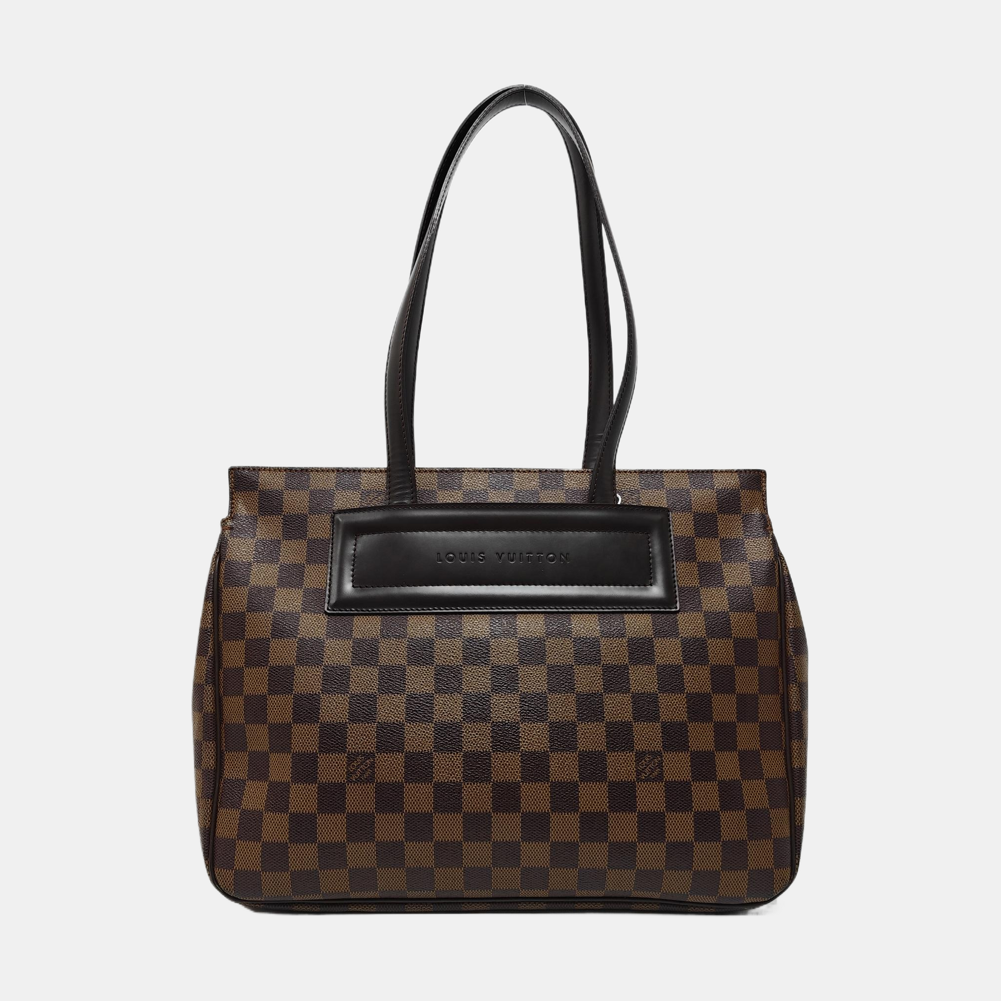 PARIOLI PM Damier Ebene Coated Canvas Brown