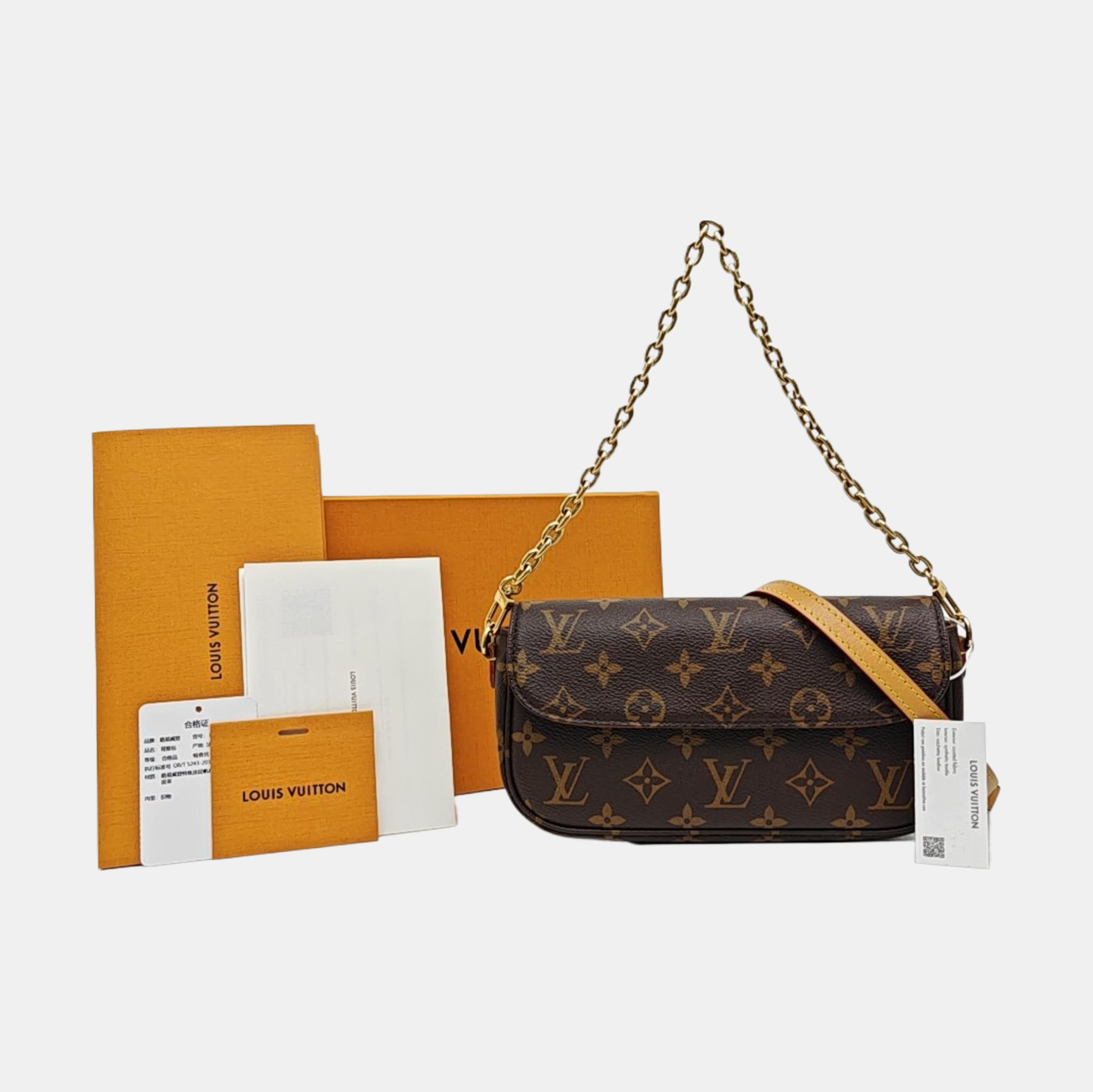 IVY Monogram Coated Canvas Brown