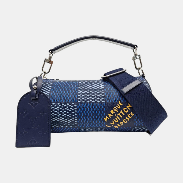 Coated Canvas Shoulder Bag PM Blue