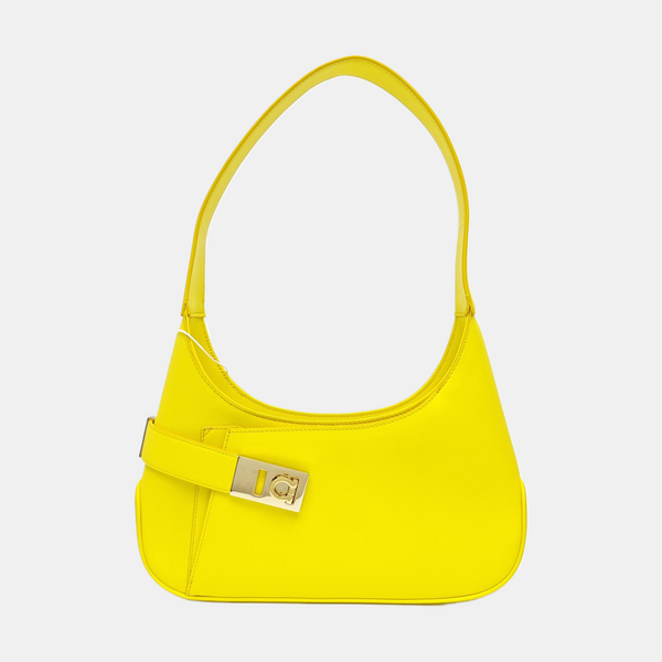 Clasp Hobo Calfskin Yellow