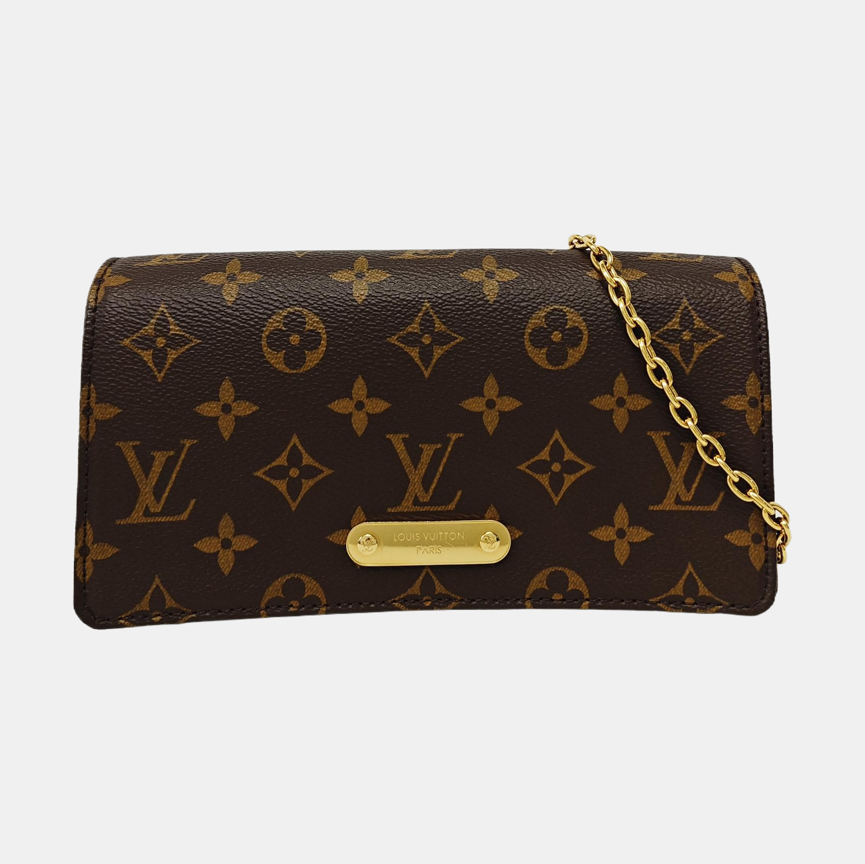 Lily Monogram Coated Canvas Brown