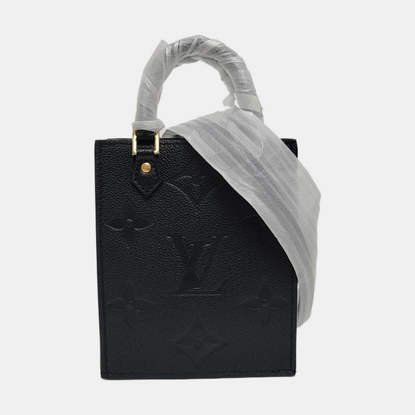 SAC PLAT Mini Calfskin Black