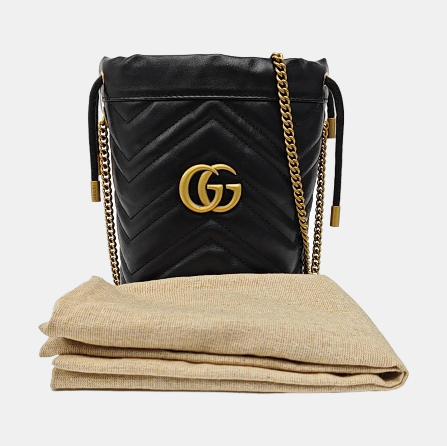 GG Marmont Mini Quilted Calfskin Black