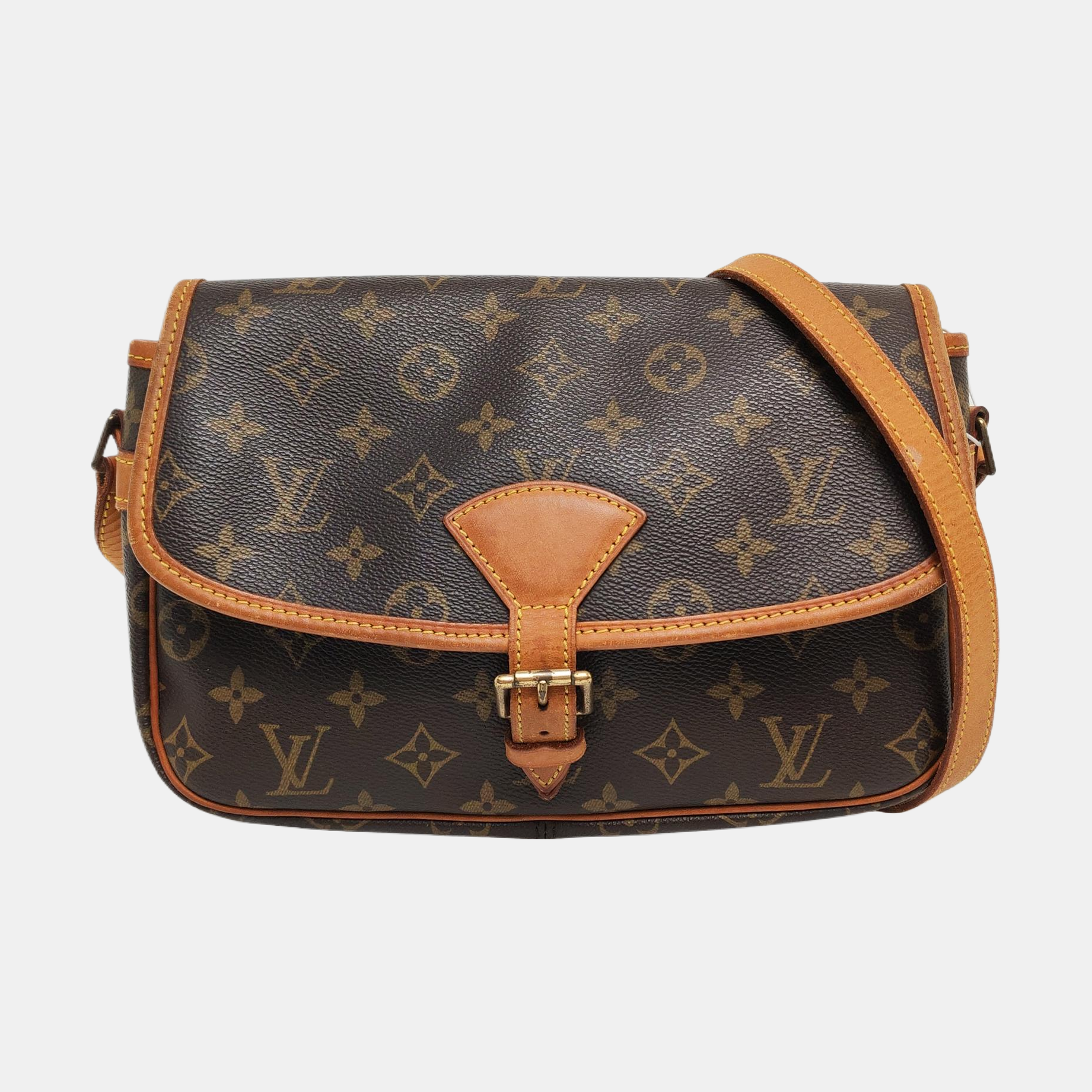 SOLOGNE PM Monogram Coated Canvas Brown
