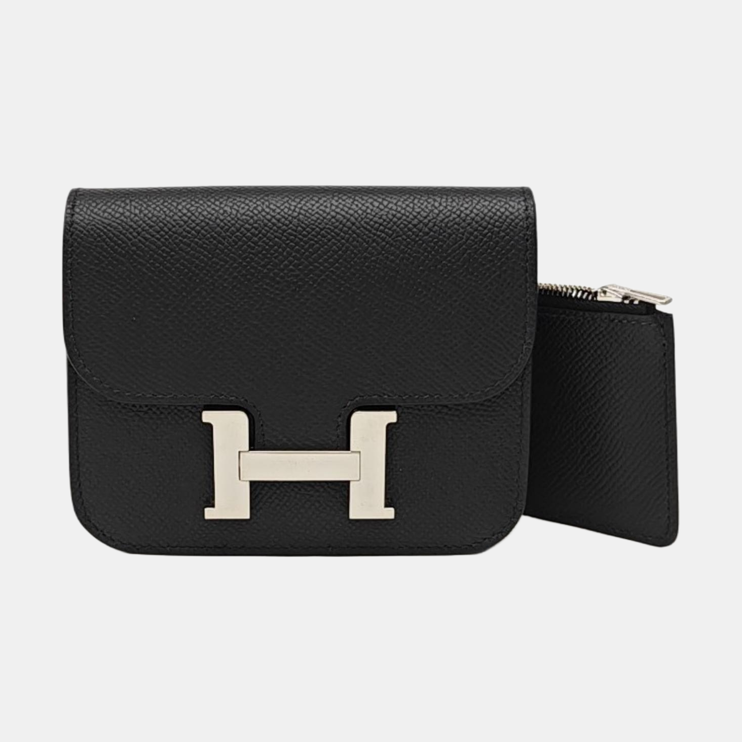Constance Slim Epsom Black Wallet