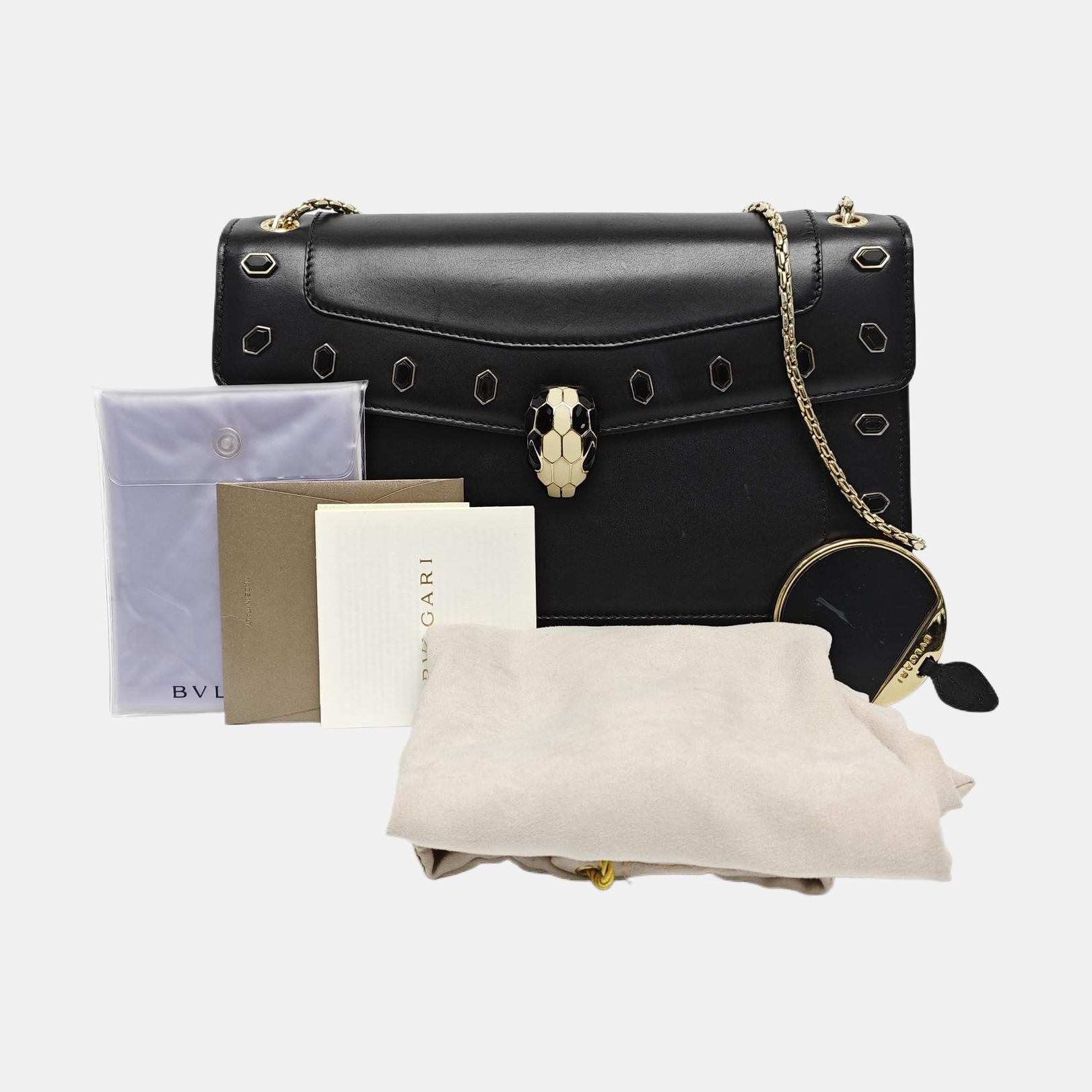 SERPENTI FOREVER Medium Calfskin Black