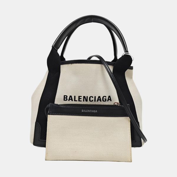 Navy Mini Canvas Beige