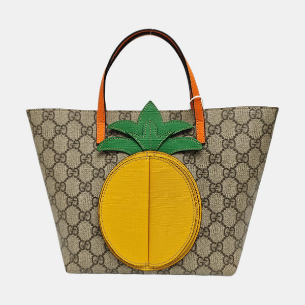 Children’s GG Bucket Monogram Coated Canvas Beige