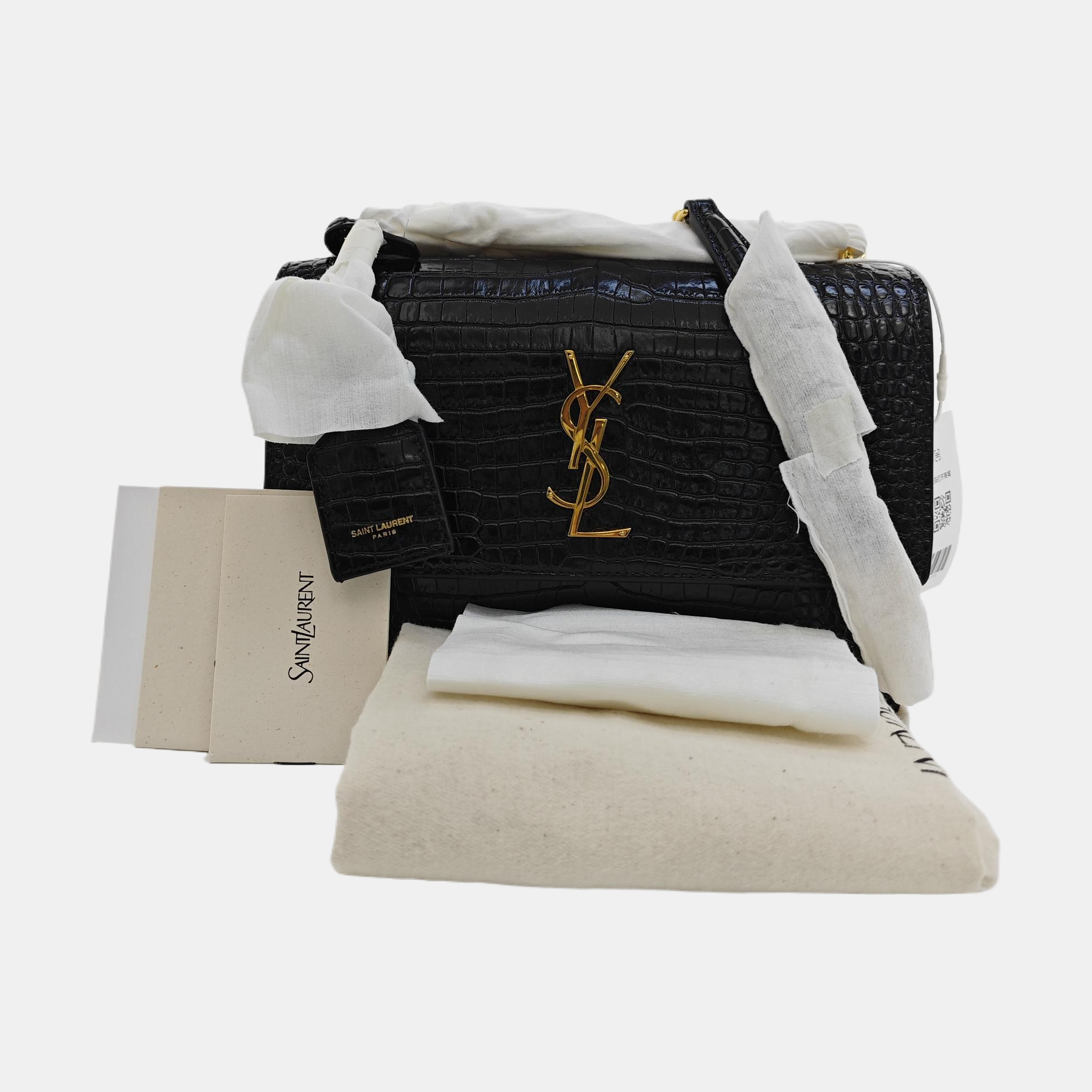 SUNSET Medium Calfskin Black
