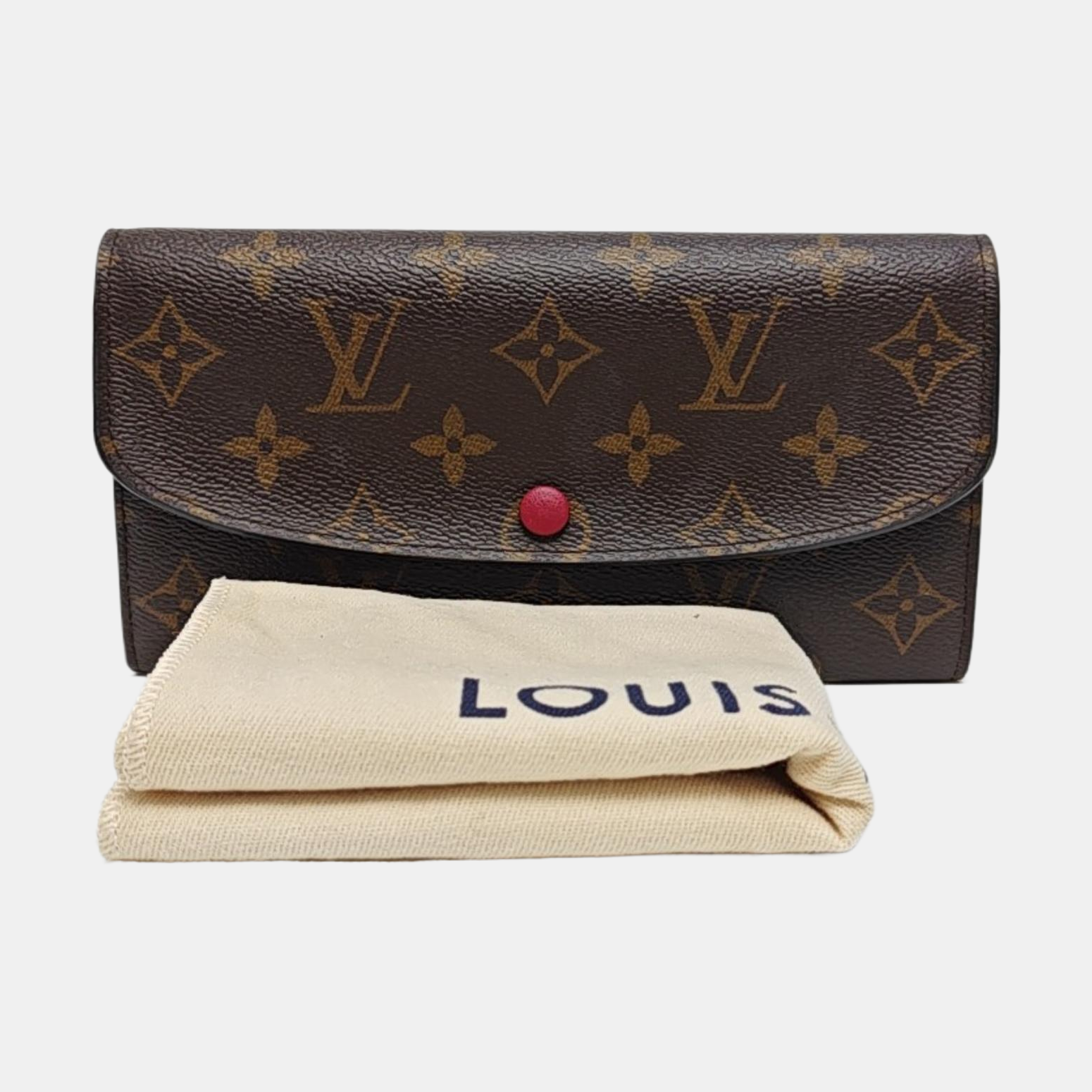 EMILIE Monogram Coated Canvas Brown Wallet