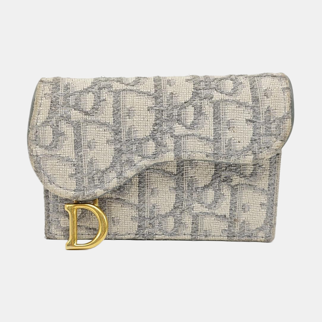 Monedero Saddle de lona Monogram gris