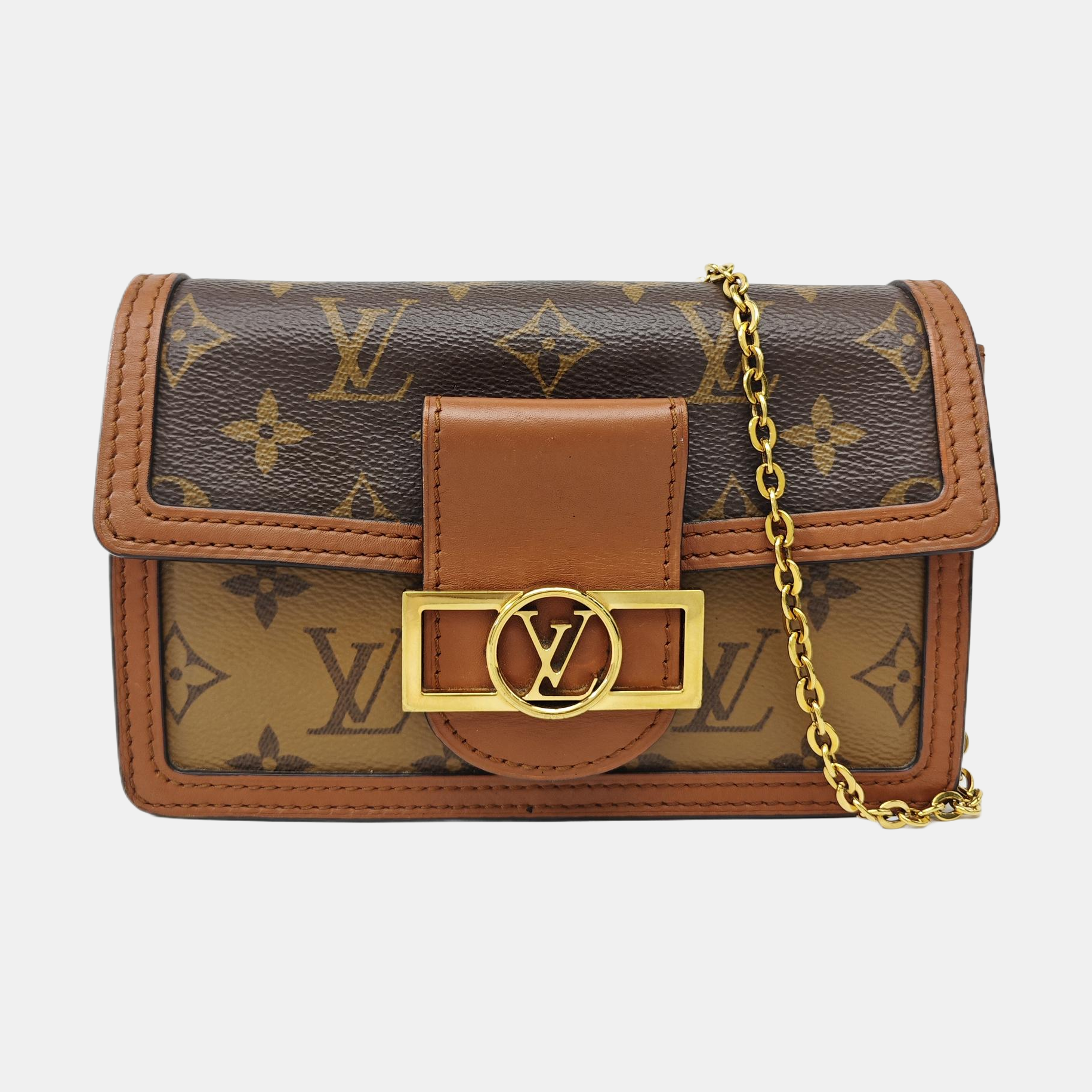 DAUPHINE WOC Monogram Coated Canvas Brown