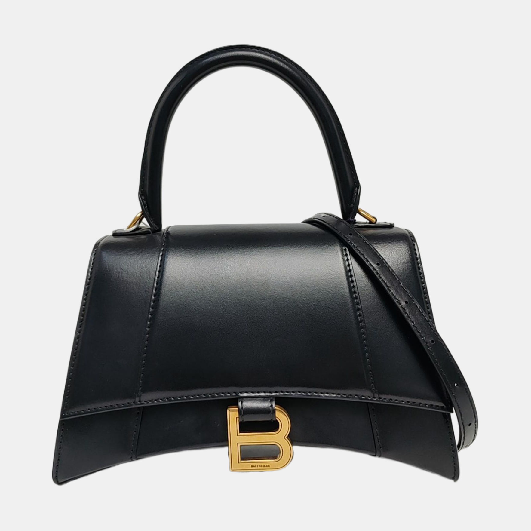 Hourglass S Calfskin Black