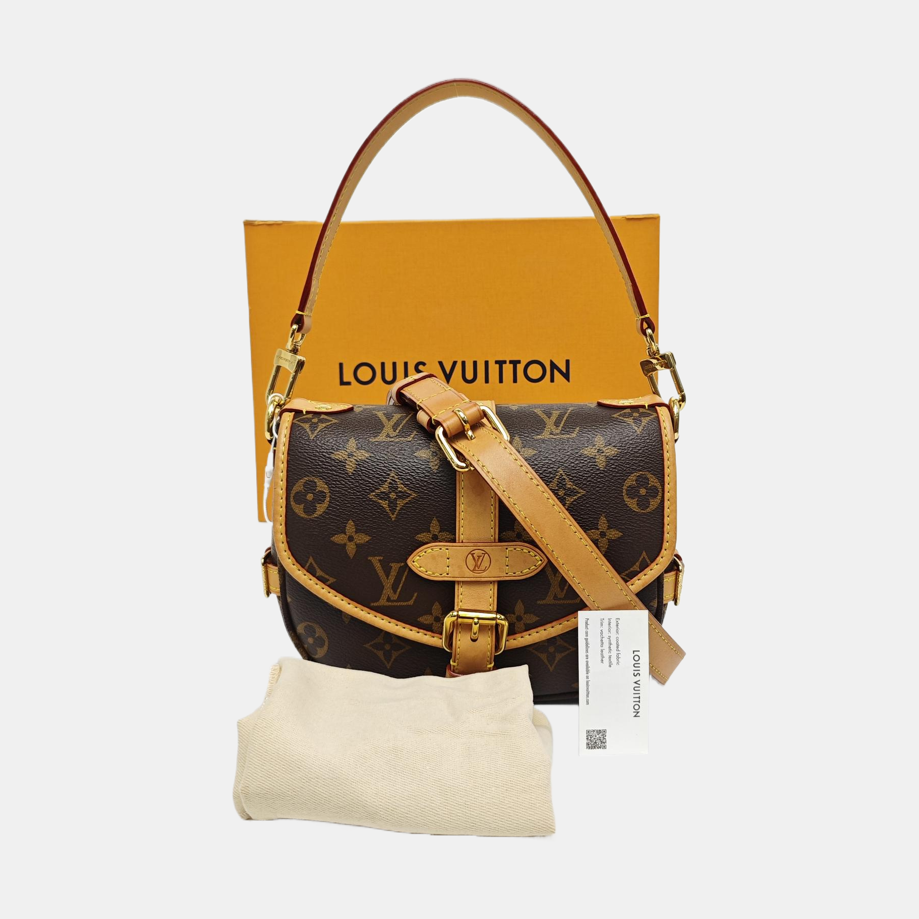 SAUMUR BB Monogram Coated Canvas Brown