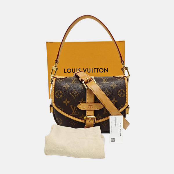 SAUMUR BB Monogram Coated Canvas Brown