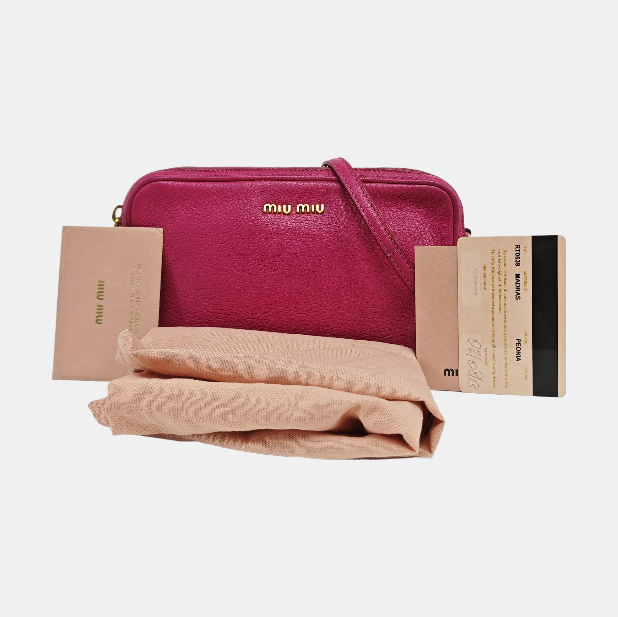 Calfskin Shoulder Bag Red
