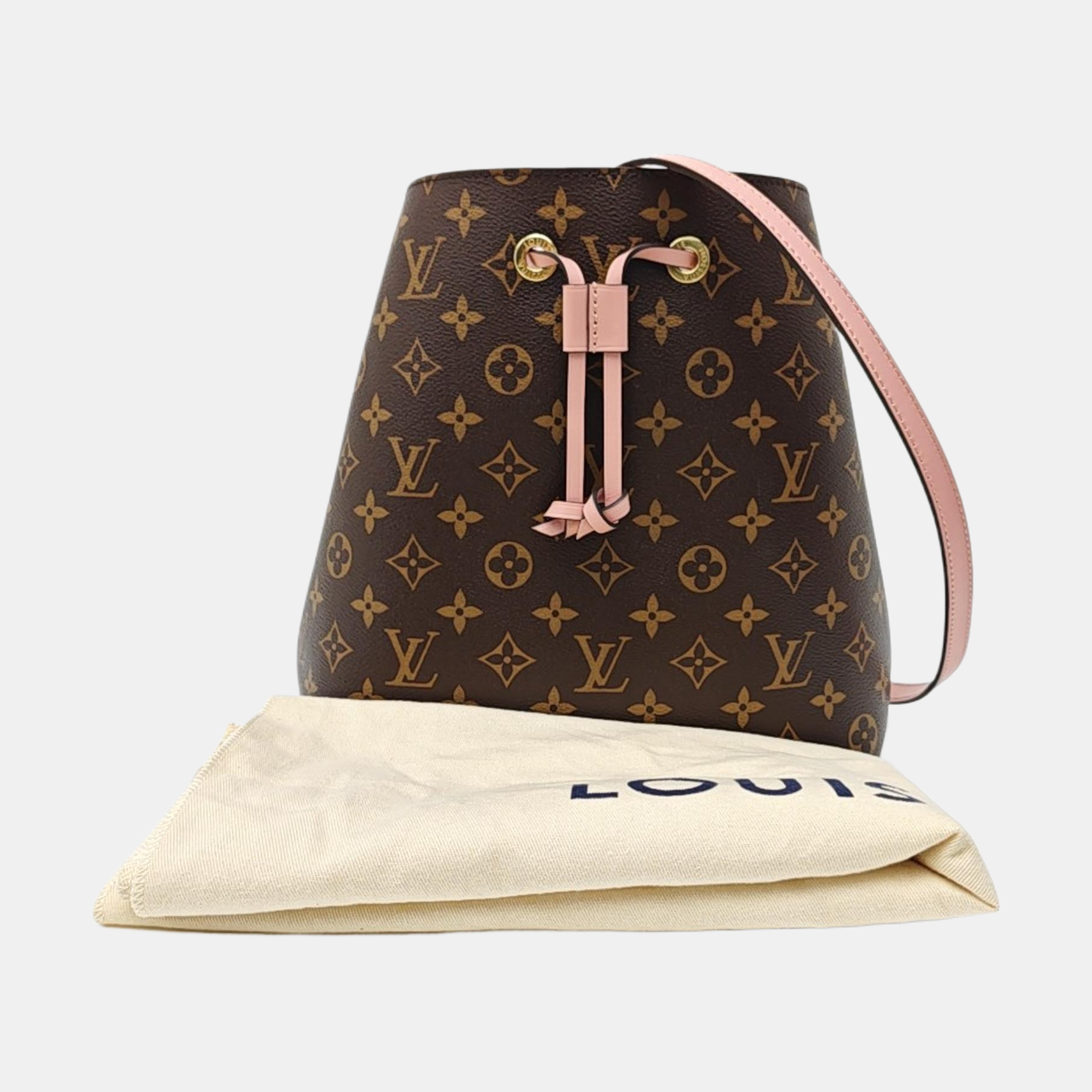 NÉONOÉ MM Monogram Coated Canvas Brown