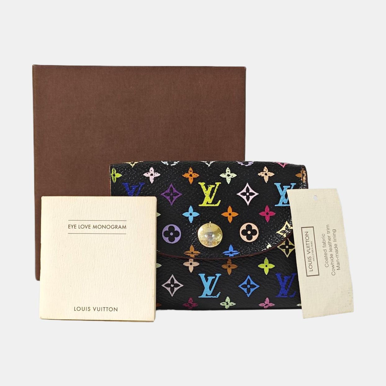 LV × TM ROSALIE Monogram Coated Canvas Black Coin Purse