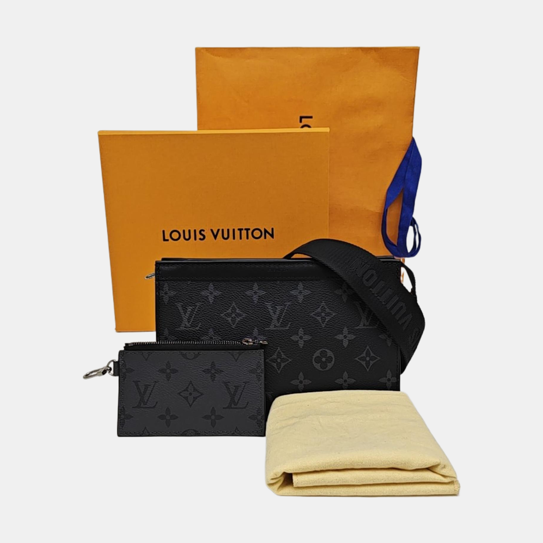 GASTON Monogram Coated Canvas Gray