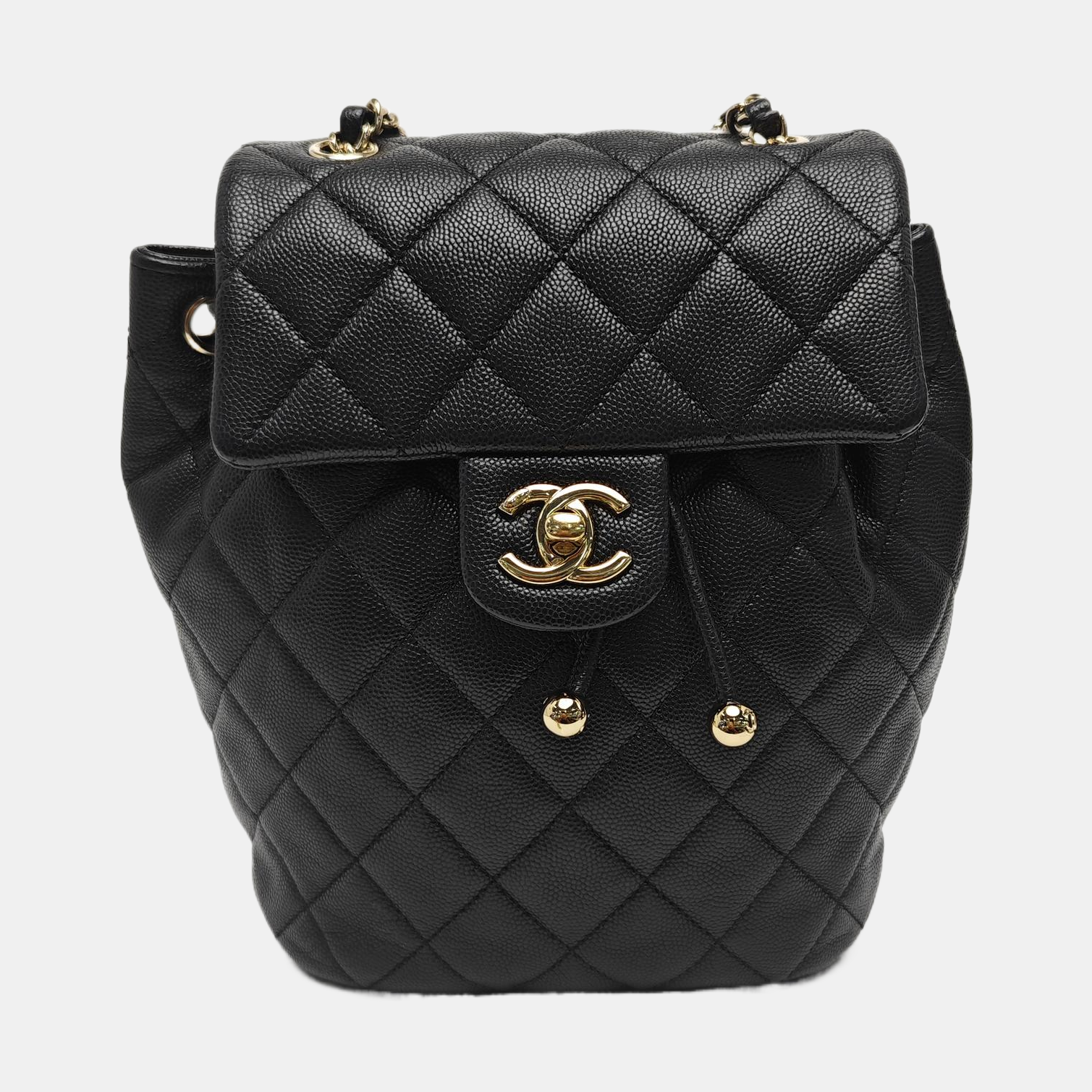 URBAN SPIRIT Small Quilted Grained Calfskin Black