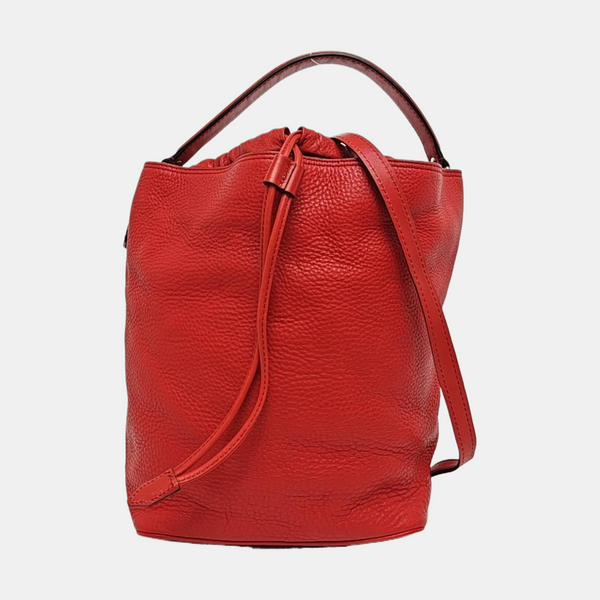 Calfskin Bucket Bag Red