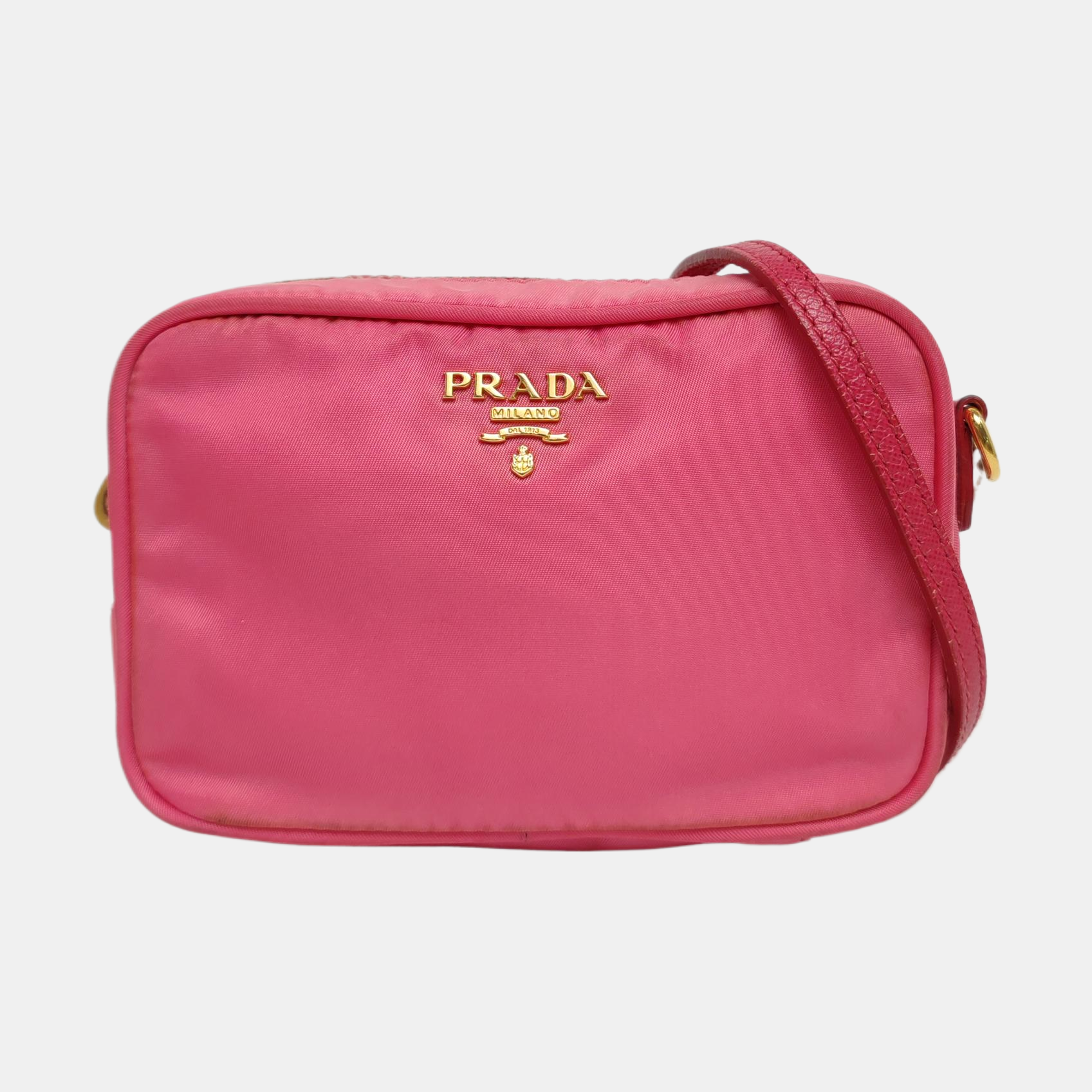 Nylon Shoulder Bag Red