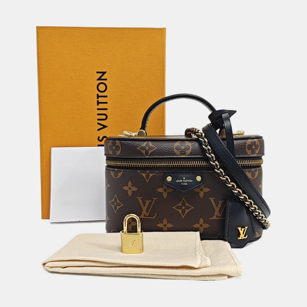 Vanity Chain Pouch Monogram Coated Canvas Brown