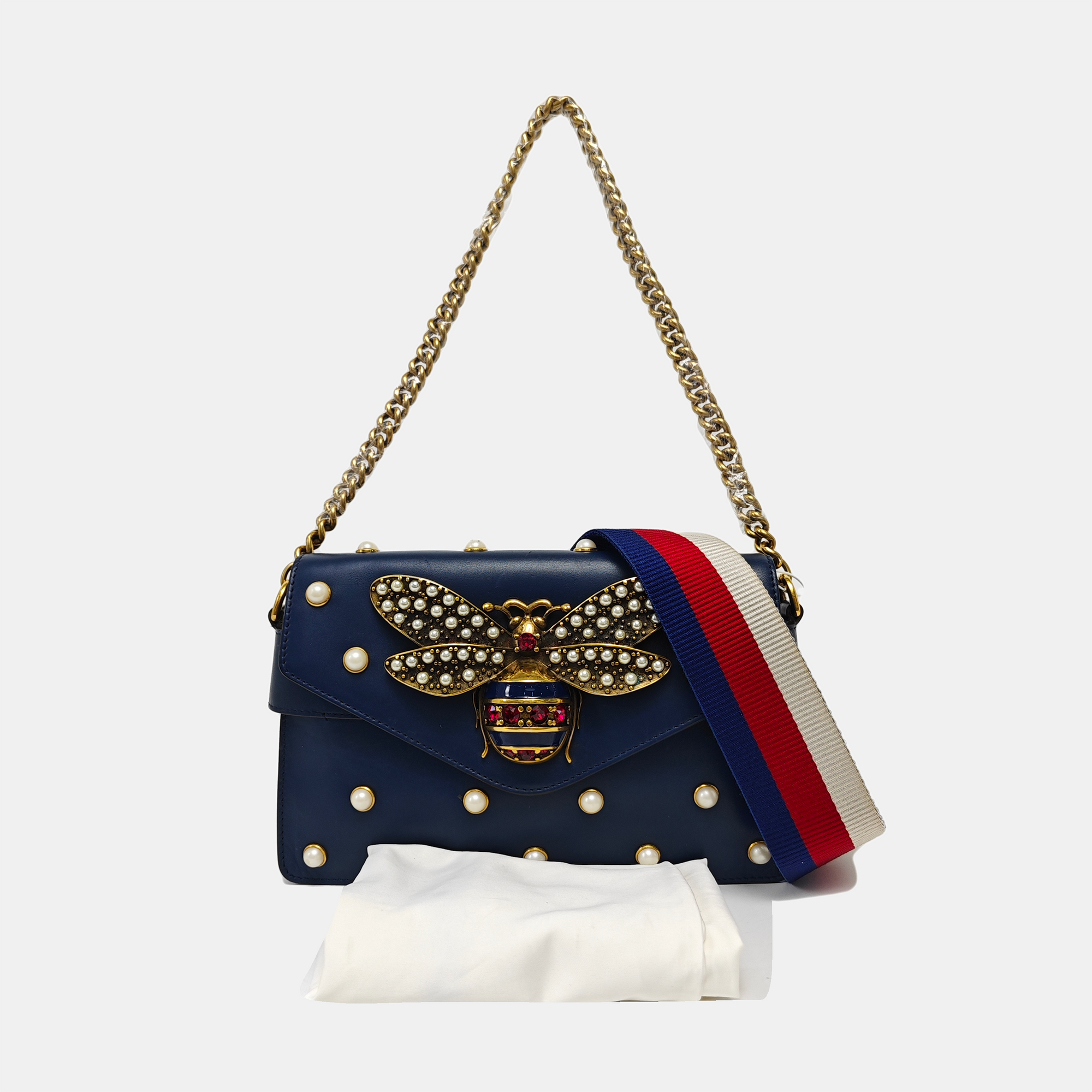 Queen Margaret Mini Calfskin Blue