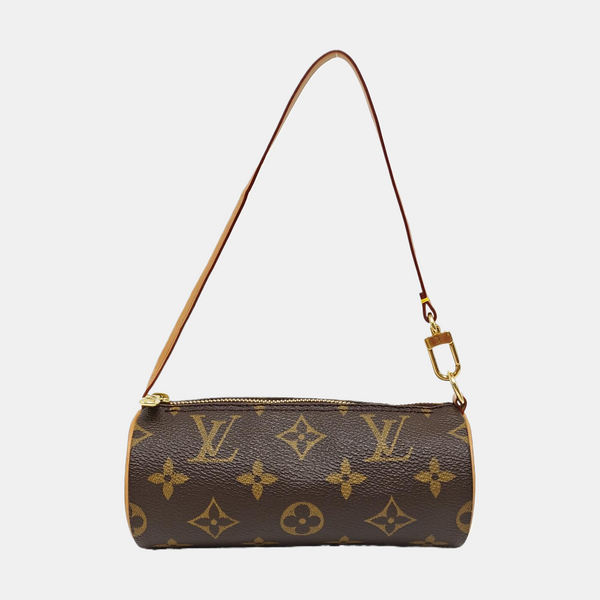 PAPILLON Mini Monogram Coated Canvas Brown