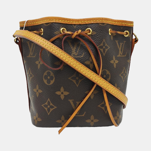 NÉONOÉ Nano Monogram Coated Canvas Brown