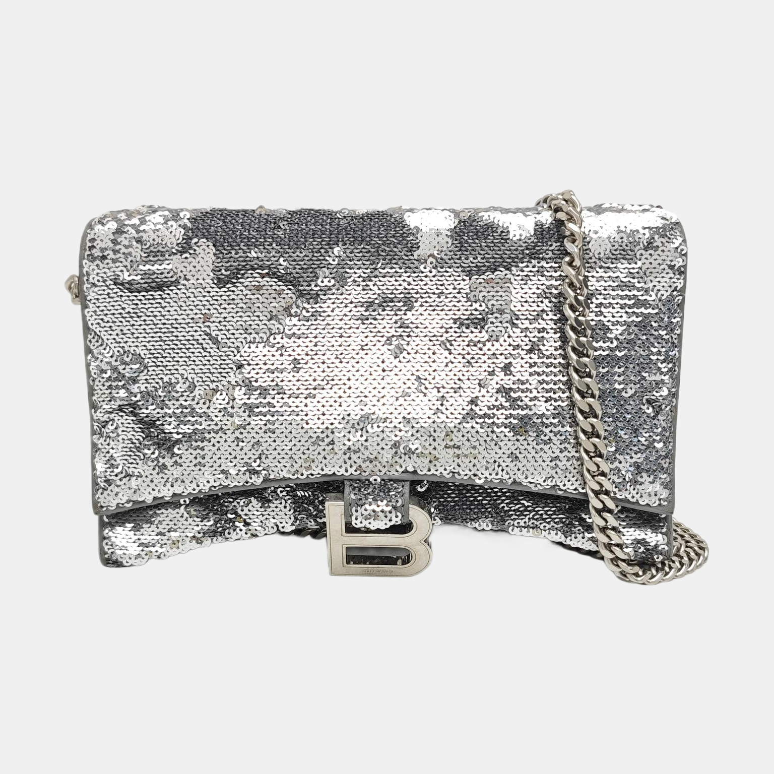 Hourglass Small Sequins Silver
