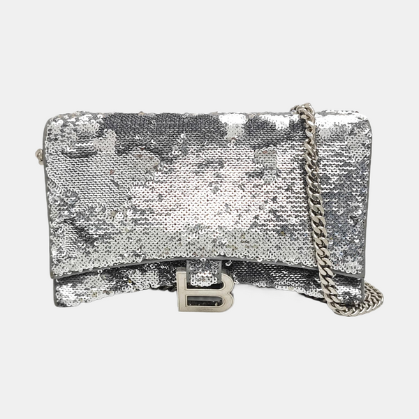 Hourglass Small Sequins Silver