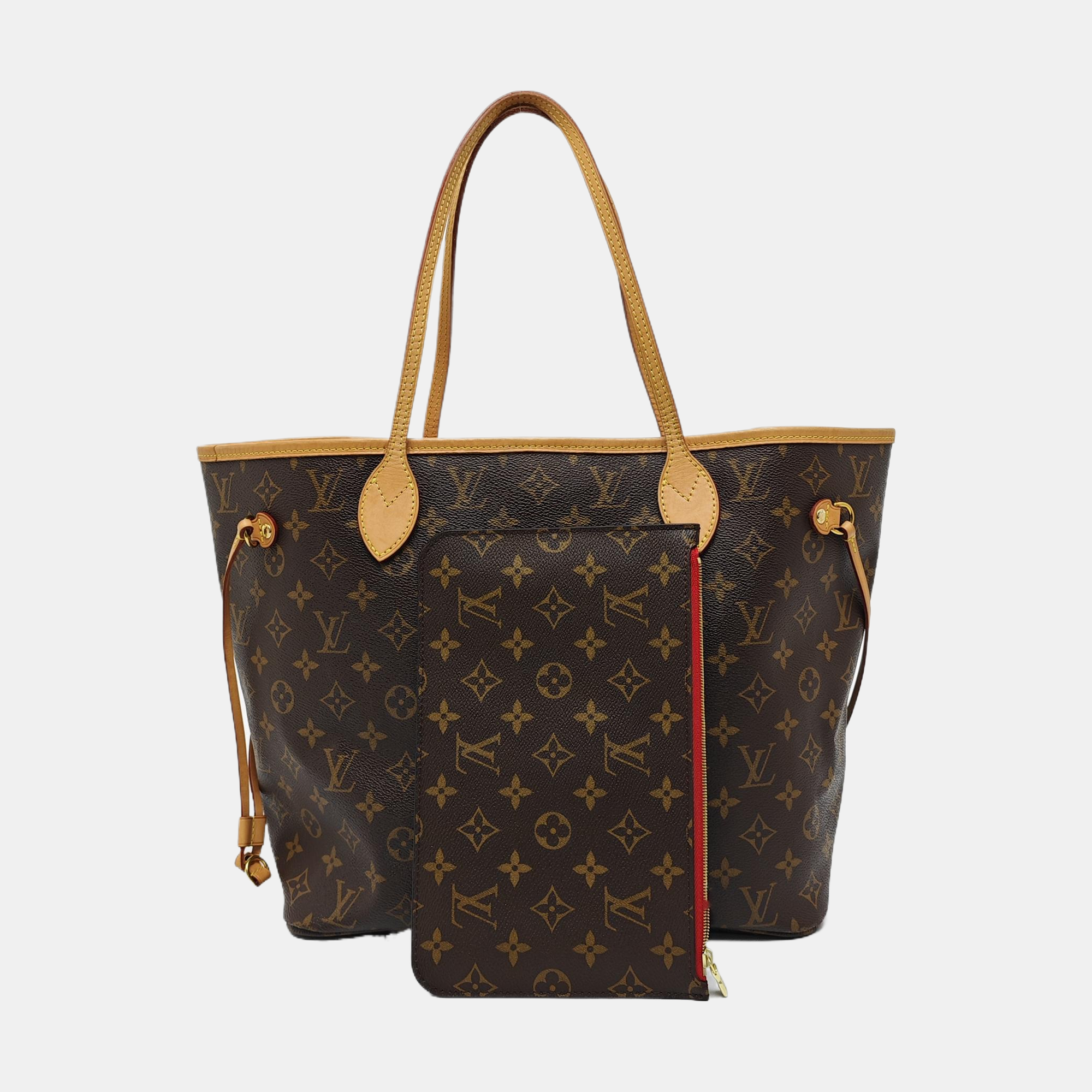 NEVERFULL MM Monogram Coated Canvas Brown