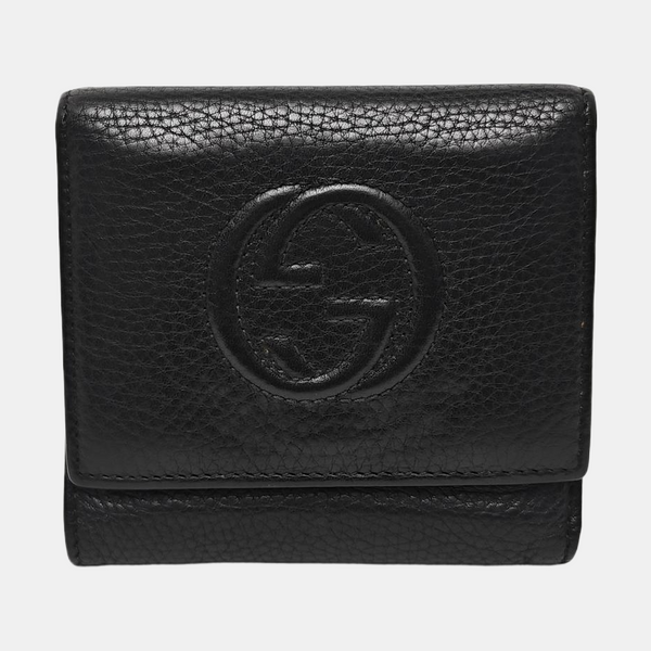 Soho Calfskin Black Wallet